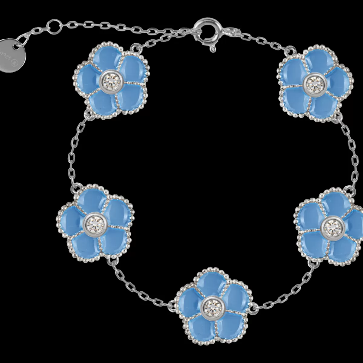Discount Jacques Lemans Armband "Blumen" Sterlingsilber mit Emaille/Topase