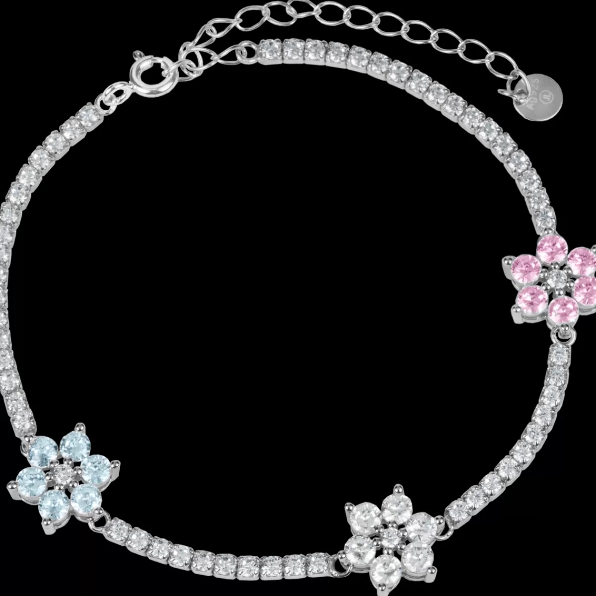 Best Jacques Lemans Armband "Blumen" Sterlingsilber mit Topasen