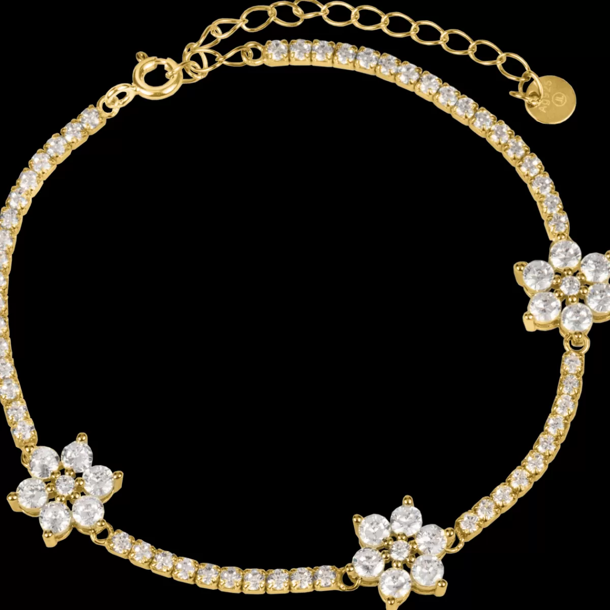Flash Sale Jacques Lemans Armband "Blumen" Sterlingsilber vergoldet mit Topasen