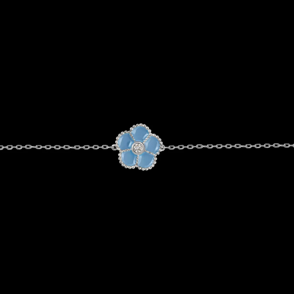 Best Sale Jacques Lemans Armband "Blume" Sterlingsilber mit Emaille/Topas