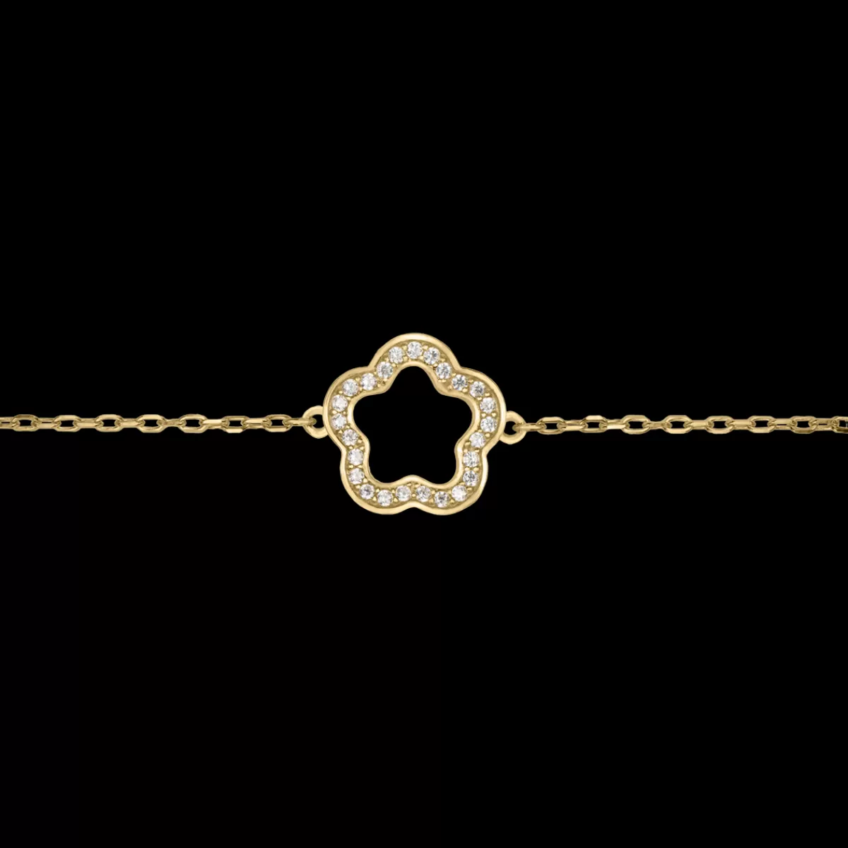 Cheap Jacques Lemans Armband "Blume" Sterlingsilber vergoldet mit Topasen