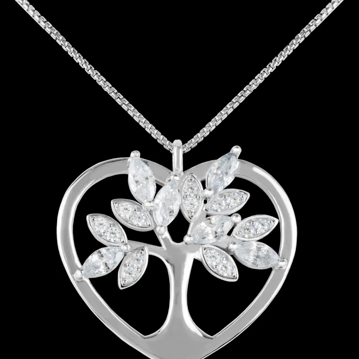 Cheap Jacques Lemans Kette "Herz/Lebensbaum" Sterlingsilber mit Topasen