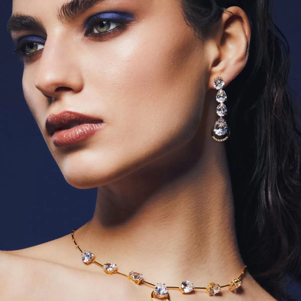 Best Jacques Lemans Kette Sterlingsilber vergoldet mit Topasen