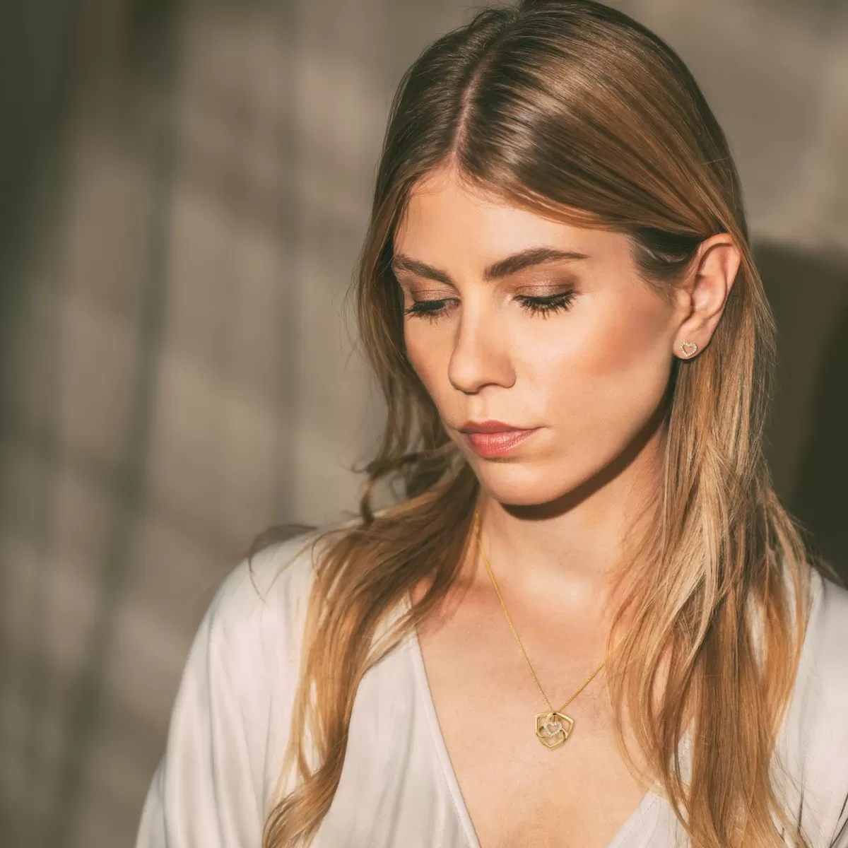 Best Jacques Lemans Kette Sterlingsilber vergoldet mit weißen Topas Edelsteinen