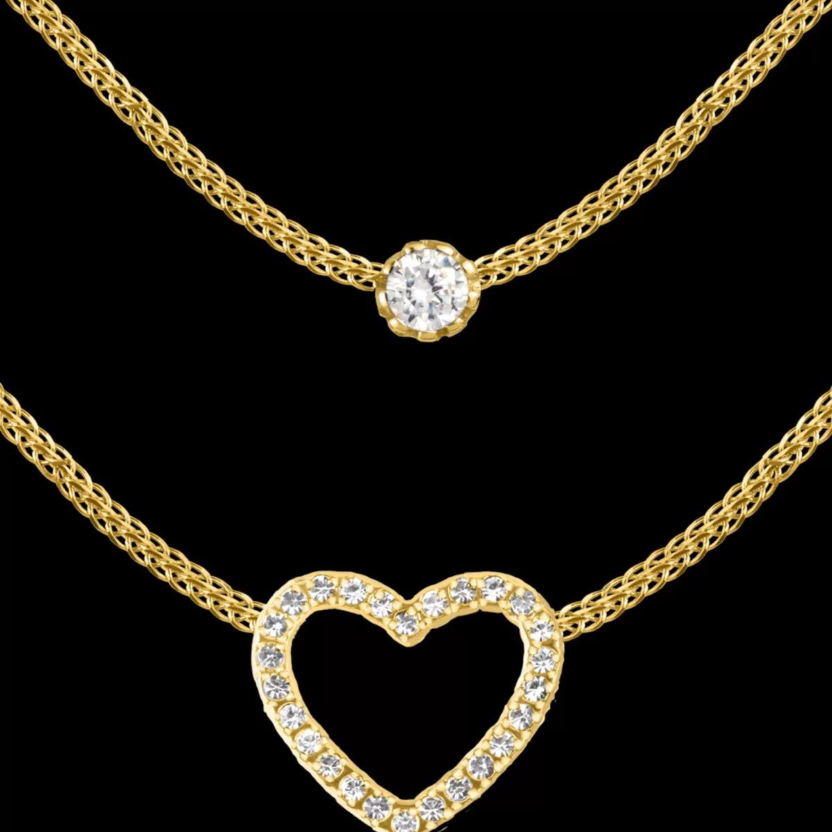Best Sale Jacques Lemans Kette Sterlingsilber vergoldet mit White Topaz