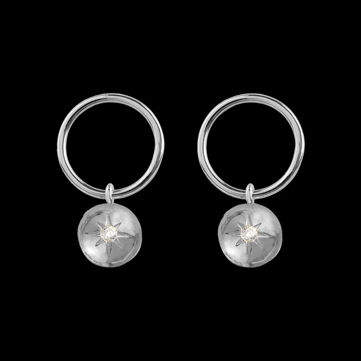 Best Jacques Lemans Ohrstecker Sterlingsilber mit weißen Topas Edelsteinen