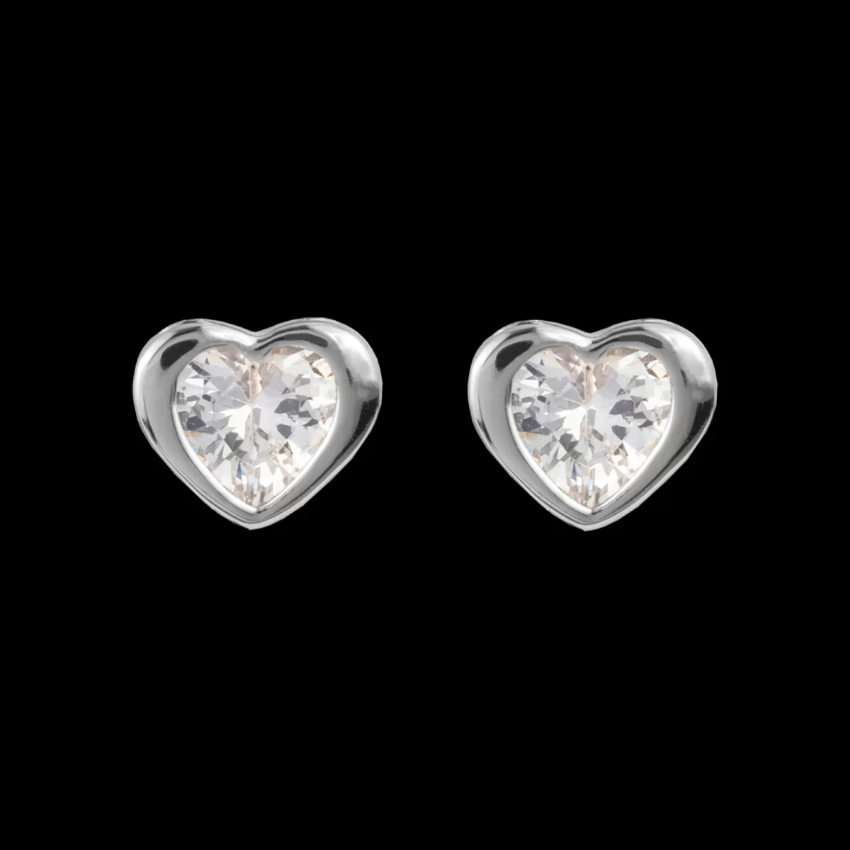 Best Jacques Lemans Ohrstecker Sterlingsilber mit weißen Topas Edelsteinen