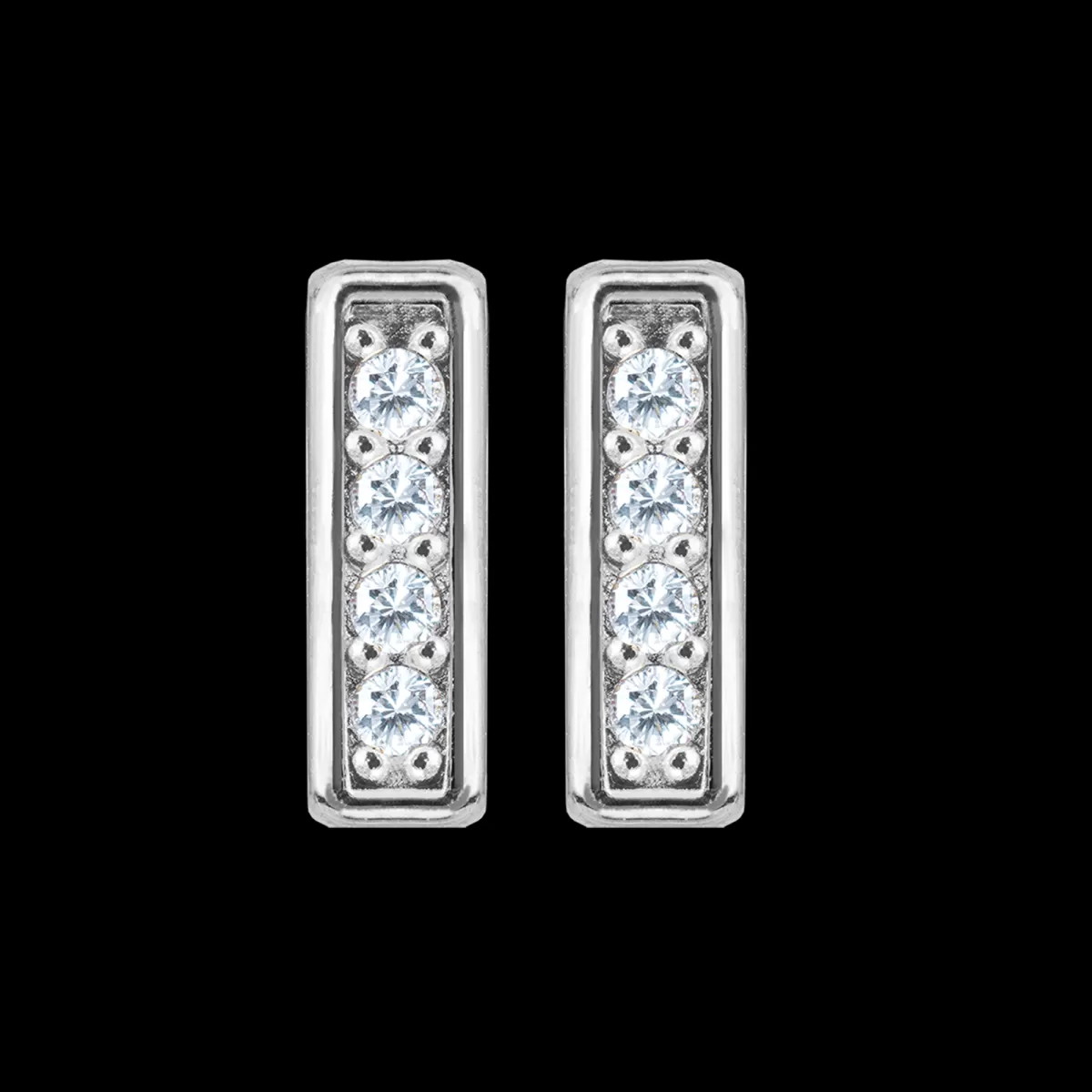 Best Sale Jacques Lemans Ohrstecker Sterlingsilber mit weißen Topas Edelsteinen