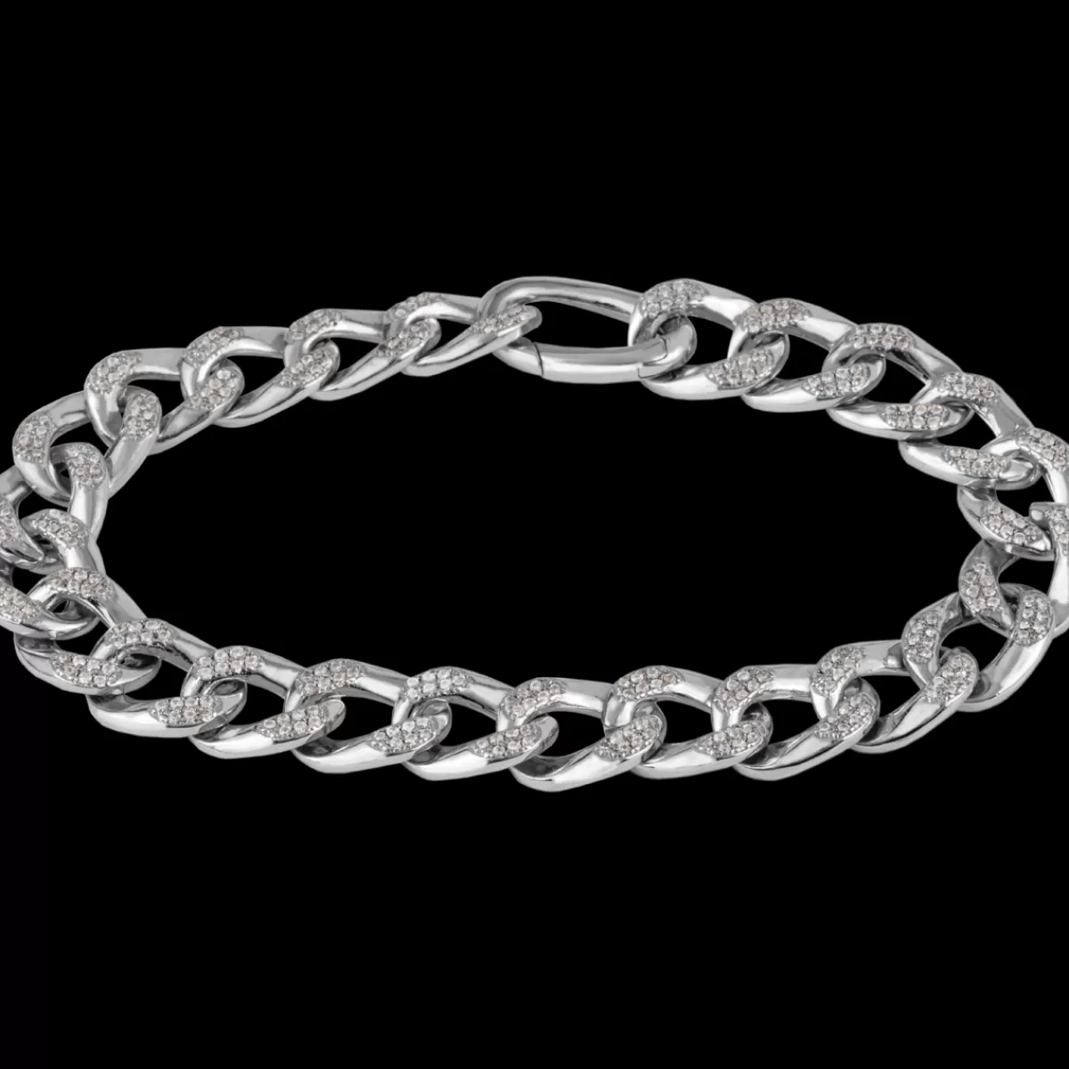 Discount Jacques Lemans Panzer Armband Sterlingsilber mit Topasen