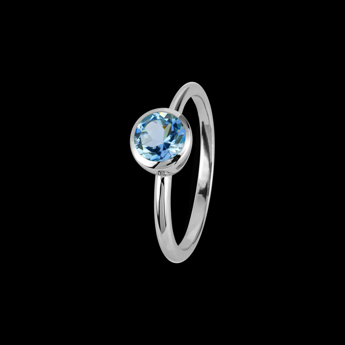 Best Sale Jacques Lemans Ring Sterlingsilber mit blauem Topas