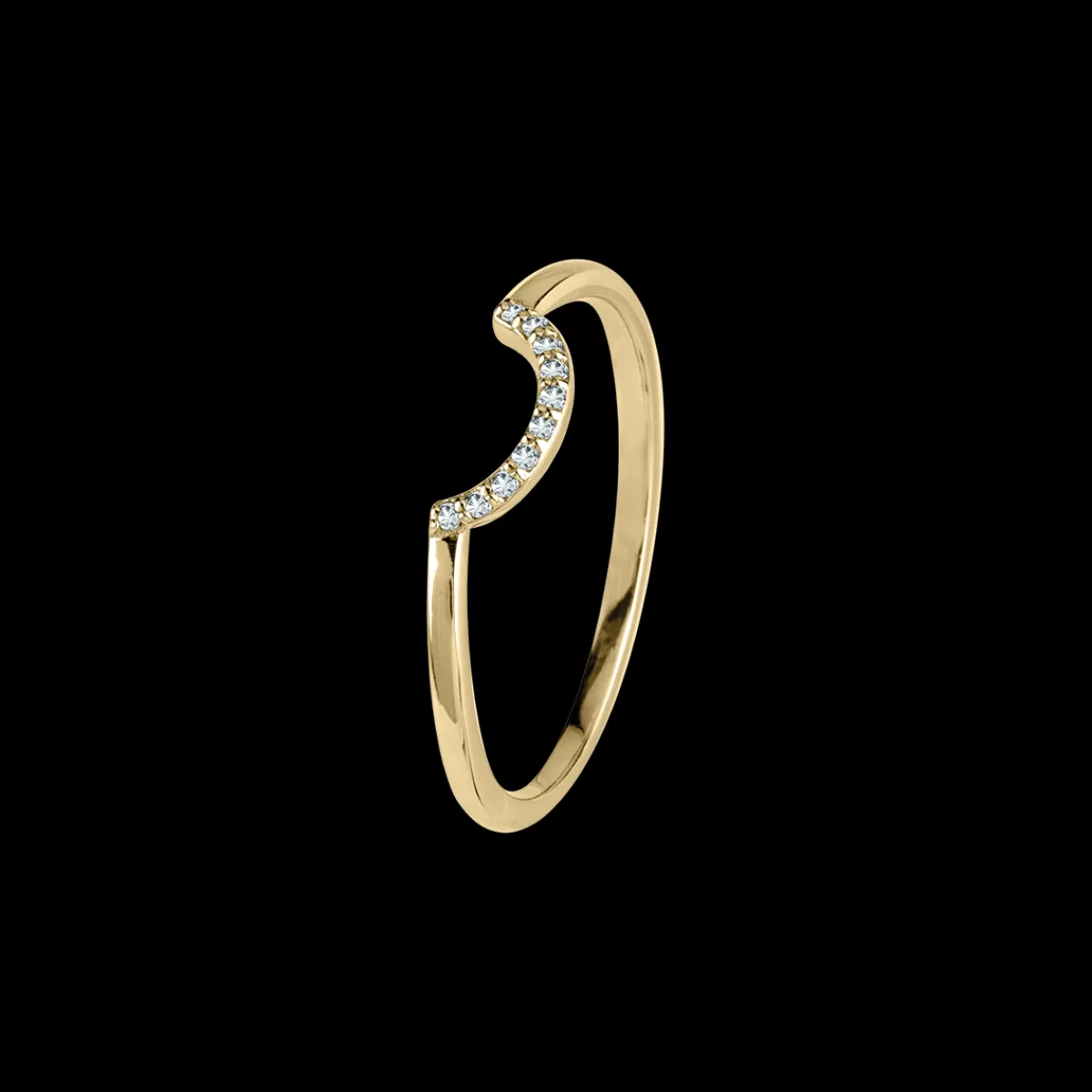 Best Jacques Lemans Ring Sterlingsilber vergoldet mit White Topaz
